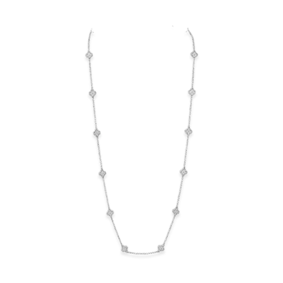 Van Cleef & Arpels Sweet Alhambra long necklace 16 motifs "18K White gold/Diamond"