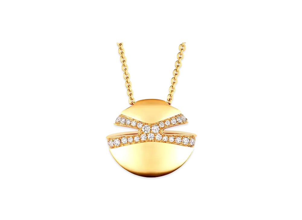 BVLGARI Cabochon Necklace "Yellow Gold"