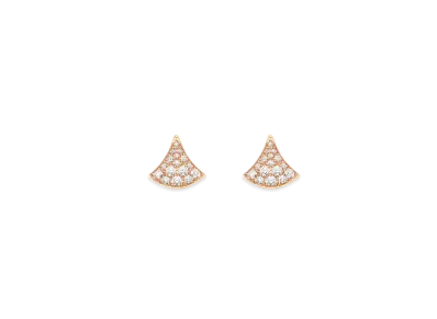 BVLGARI Divas' Dream Earrings With Pave Diamonds "Pink Gold"