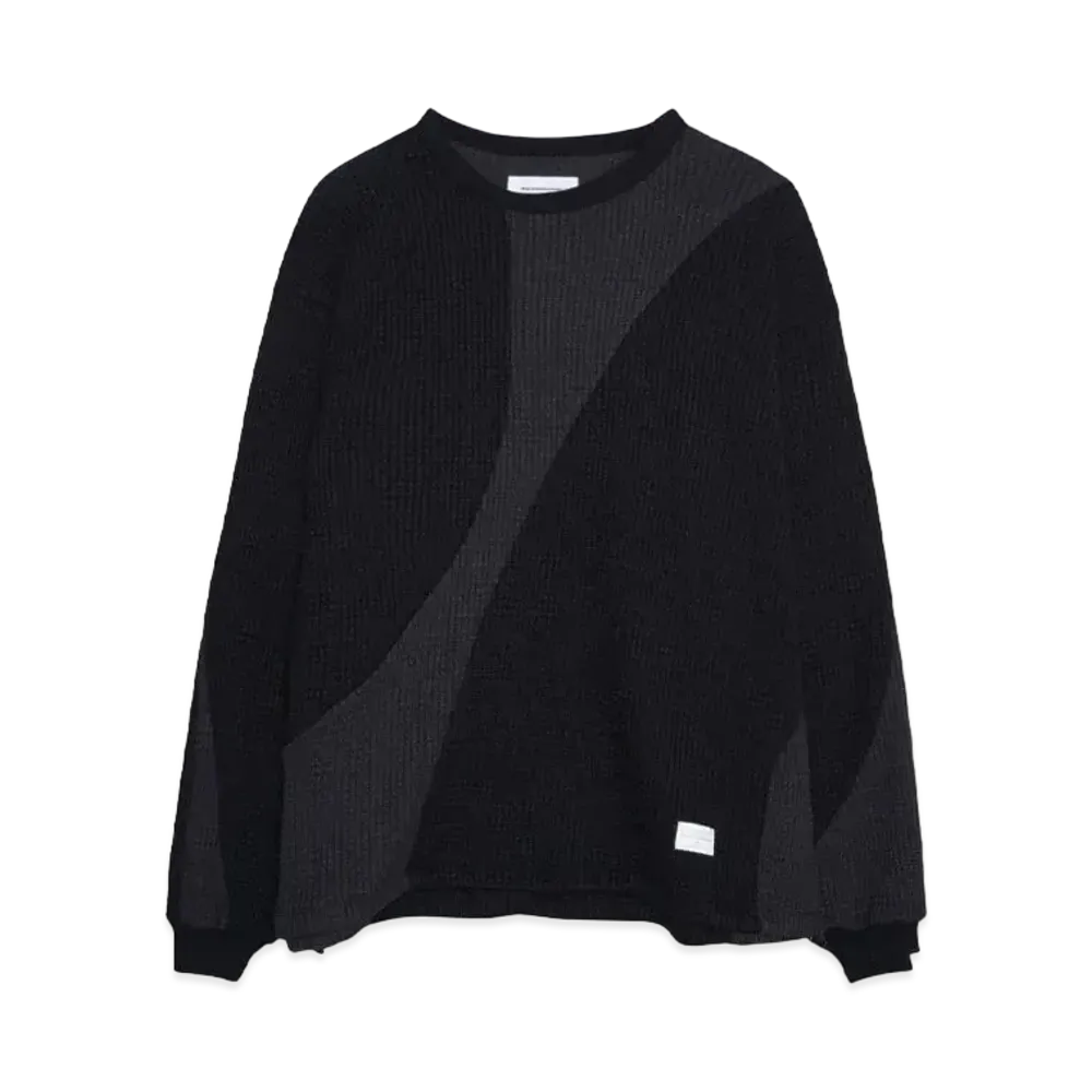 MAGIC STICK Hallucination Waffle T "BLACK TONAL"
