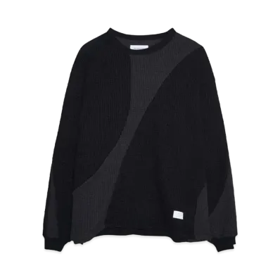 MAGIC STICK Hallucination Waffle T "BLACK TONAL"