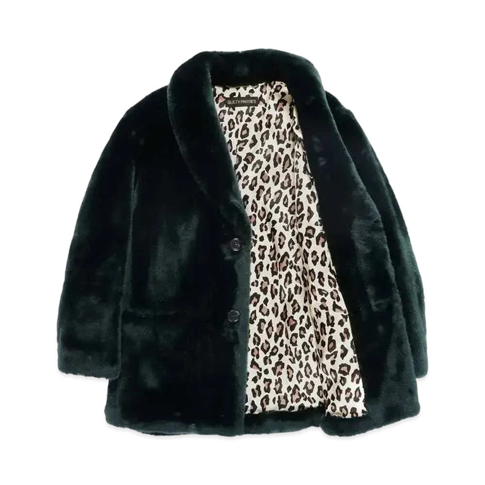 WACKO MARIA FUR COAT 裏地レオパード "Green"