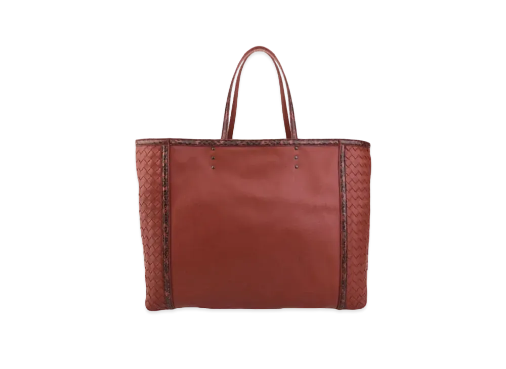 Bottega Veneta Leather Hand Bag "Dark Red"
