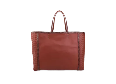 Bottega Veneta Leather Hand Bag "Dark Red"