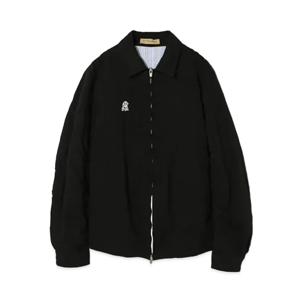 UNDERCOVER The Shepherd Linen Blend Cotton Zip Up Blouson "Black"