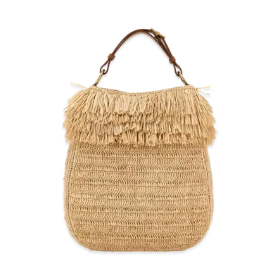 Saint Laurent Women's Raffia Roady Shopping Bag "Beige/Tan"