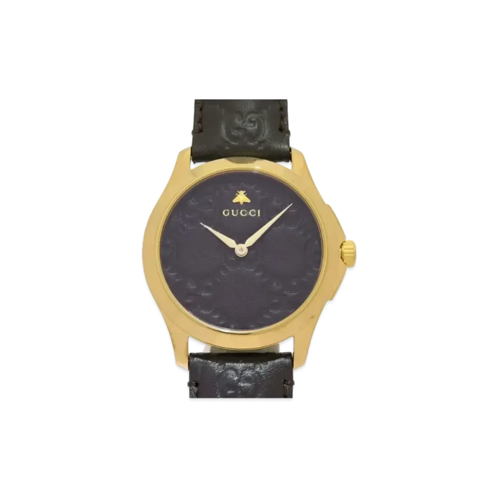 GUCCI G Timeless Bee "Dark Brown/Stainless Steel"