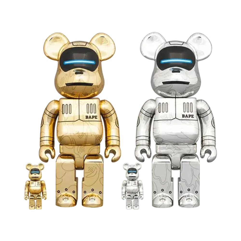 Bearbrick SORAYAMA × BABY MILO(R) 100% & 400% GOLD / SILVER Ver.