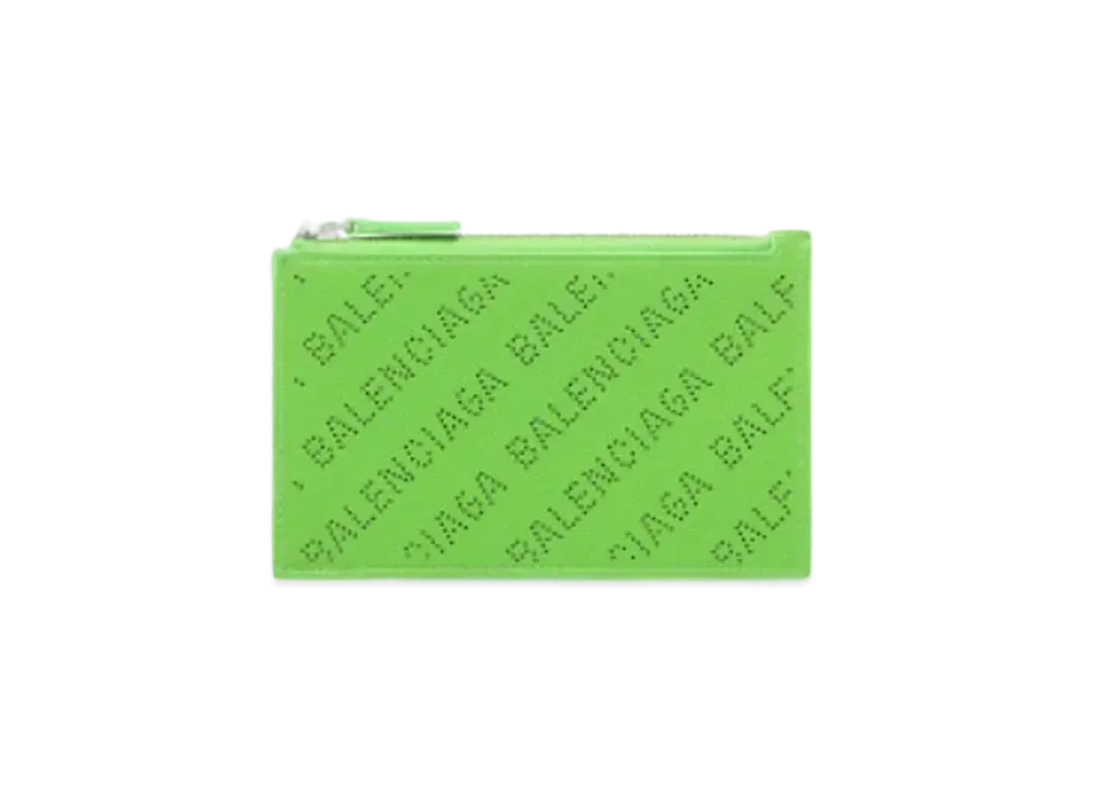 BALENCIAGA Cash Large Long Coin & Card Holder "Green"