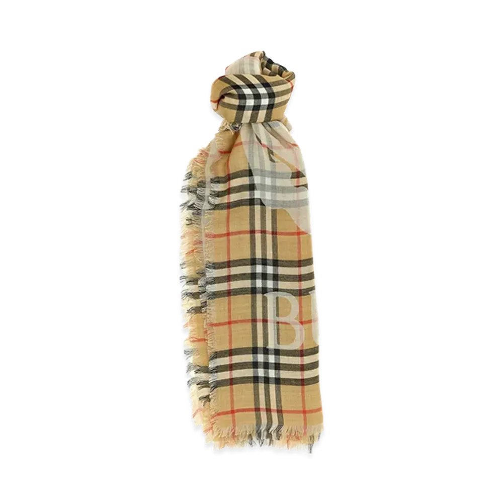 Burberry Women's Equestrian Knight Design Scarf "Beige"