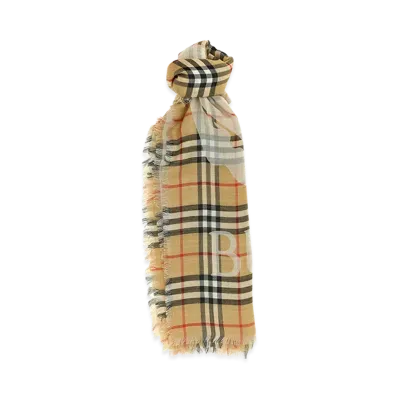 Burberry Women's Equestrian Knight Design Scarf "Beige"