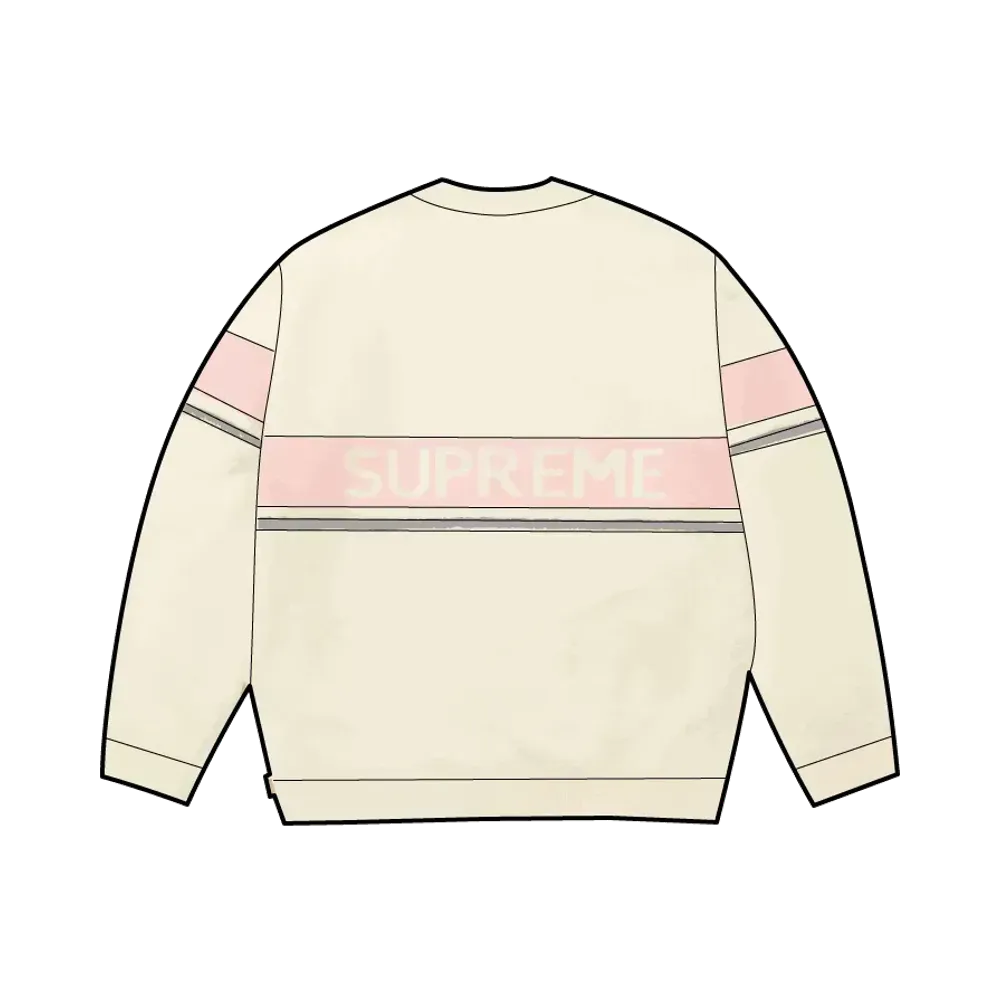 Supreme Brushed Stripe Sweater "Ivory"
