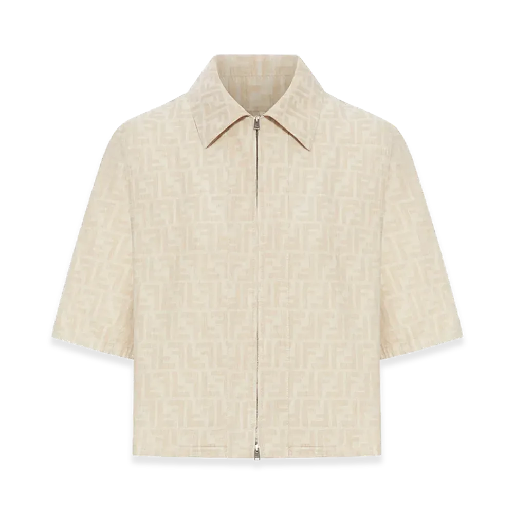FENDI Women's Chambray FF Jacket "Beige"
