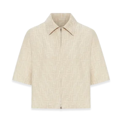 FENDI Women's Chambray FF Jacket "Beige"