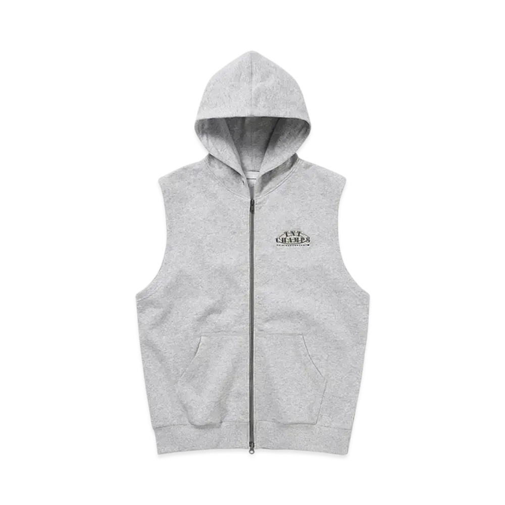 thisisneverthat Sleeveless Zip Up Hoodie "Heather Grey"