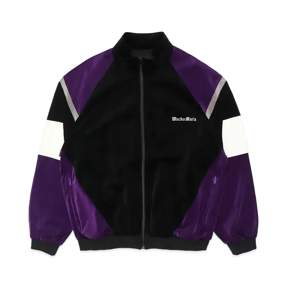 WACKO MARIA Velveteen Track Jacket "Black/Purple"