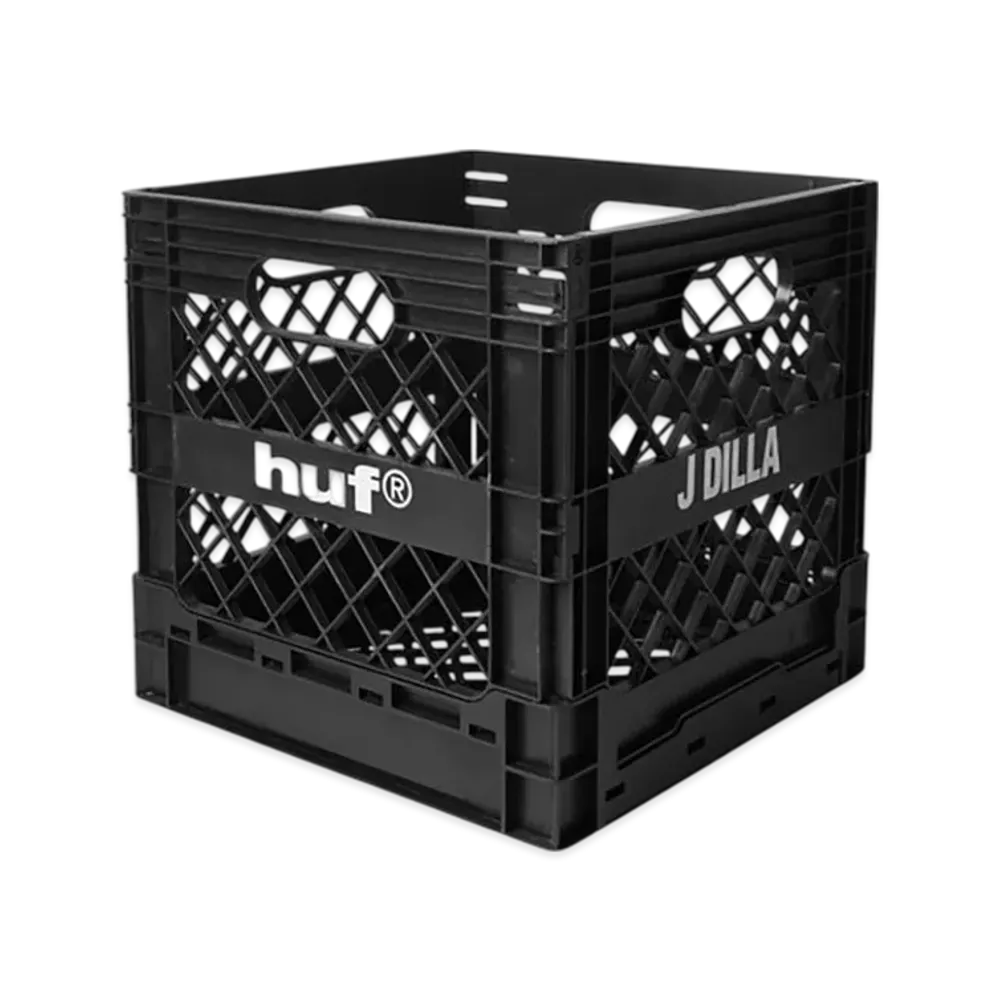 HUF x J DILLA Collapsible Record Crate "Black"
