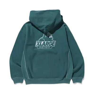 XLARGE x Champion Reverse Weave Overdye Hooded Sweat "Green"
