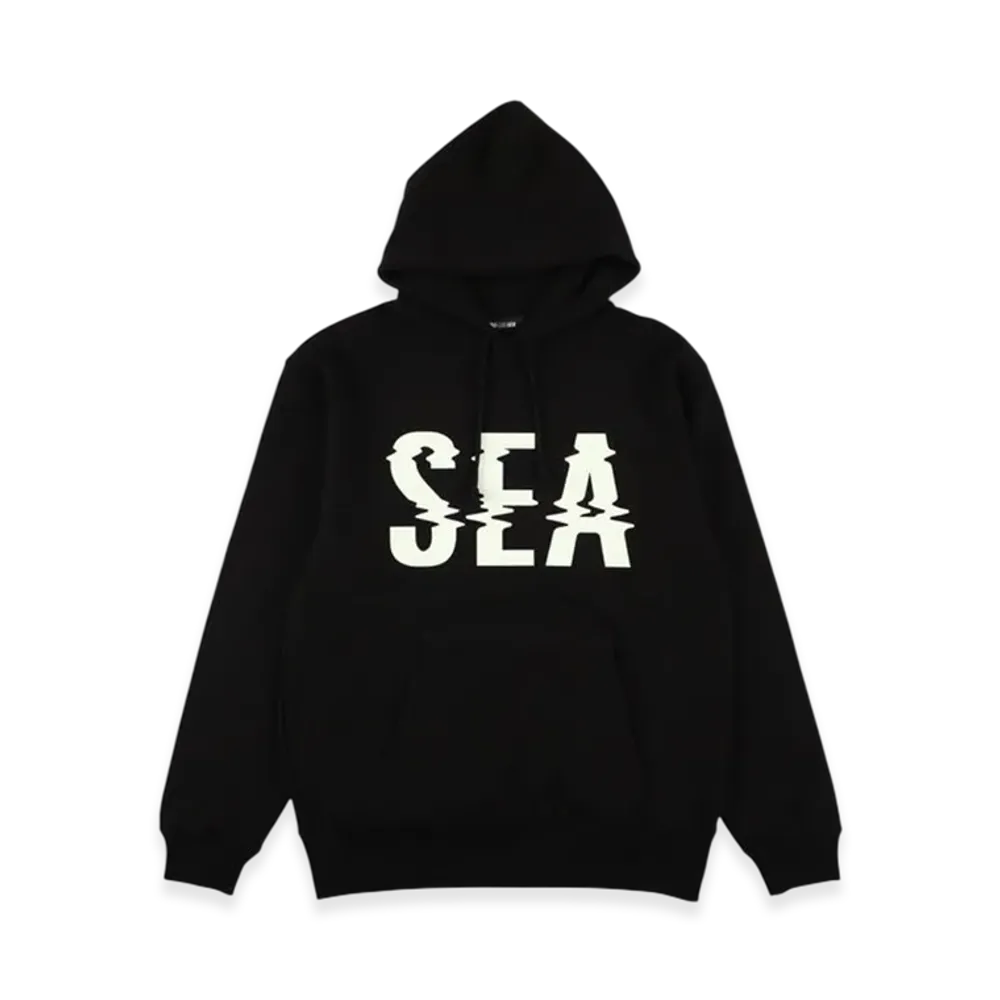 WIND AND SEA Glow Logo Hooded Sweatshirt "Black/White"