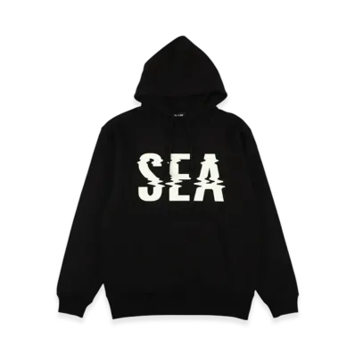 WIND AND SEA Glow Logo Hooded Sweatshirt "Black/White"