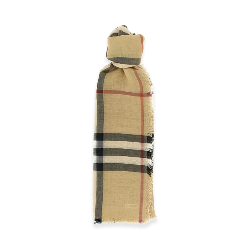 Burberry Check Reversible Scarf "Beige"