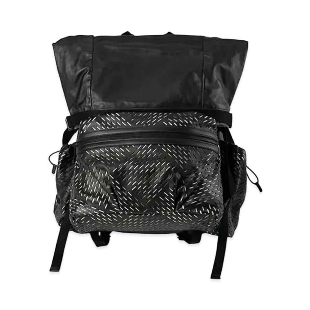 Bottega Veneta Medium Hollow Paper Calfskin Backpack "Black"
