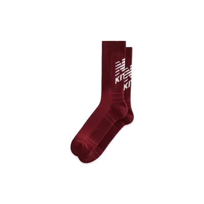 Kith x New Balance Big Logo Crew Socks "Biking Red"