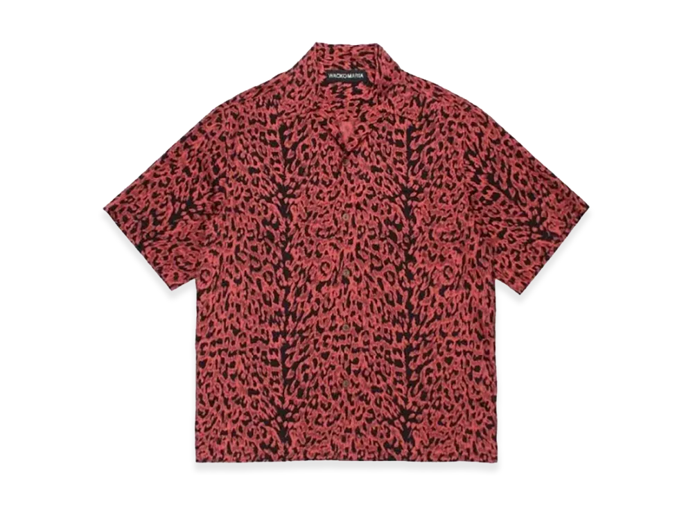 WACKO MARIA Python Open Collar Shirt "Red"