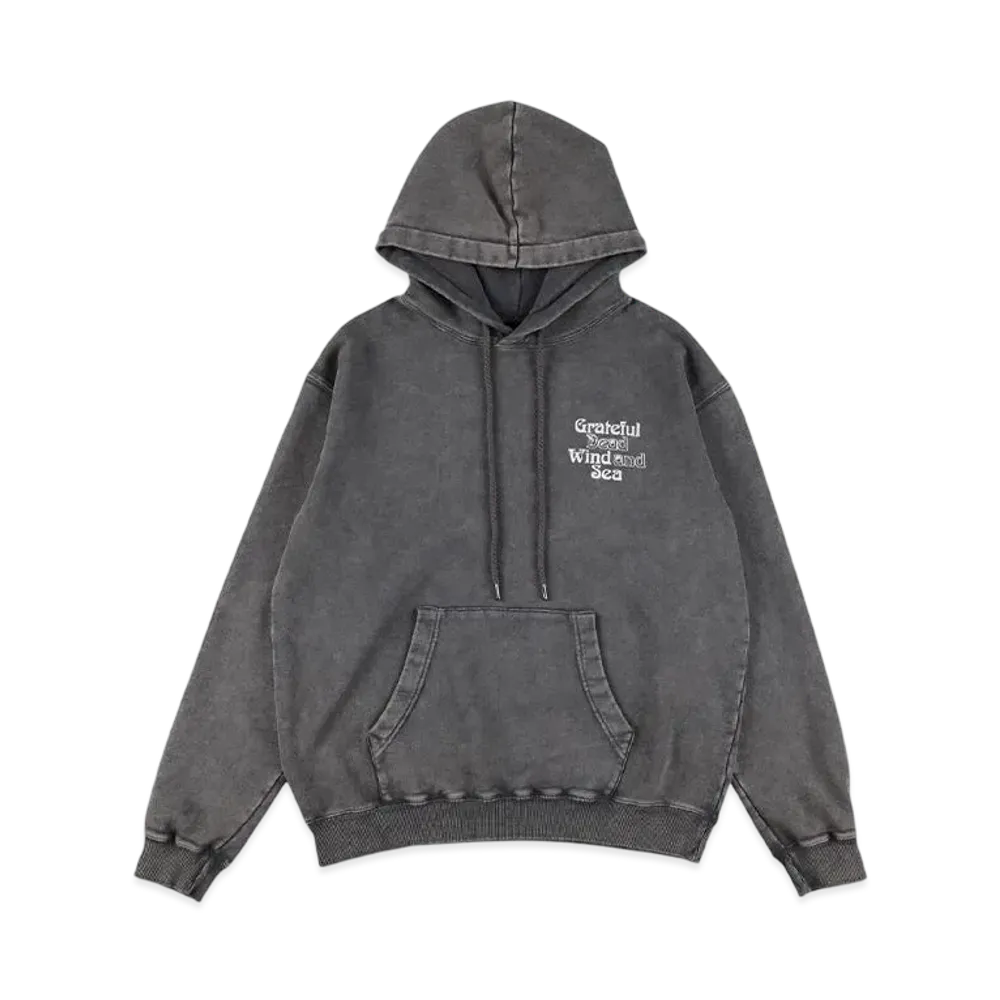 WIND AND SEA x Grateful Dead Sulfer Hooded Sweatshirt "Chacoal"