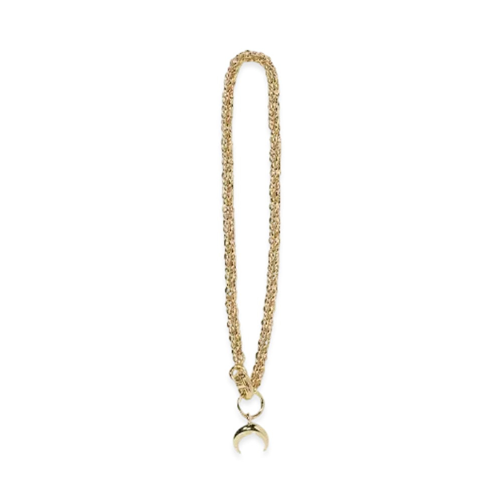 Marine serre GOLD PLATED MOON BRAIDED CHAIN "SHINY GOLD"