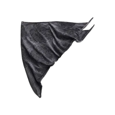 NICENESS Lockie Apple Jacquard Triangle Scarf "Charcoal"