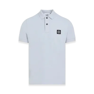 Stone Island Slim Fit Cotton Pique Polo Shirt "LightBlue"
