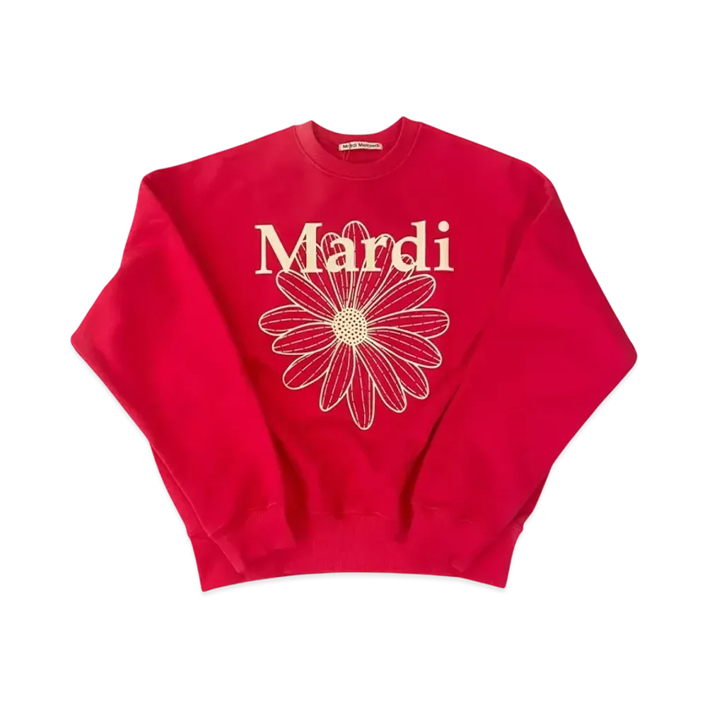 Mardi Mercredi Sweatshirt Flowermardi "Red Ivory"