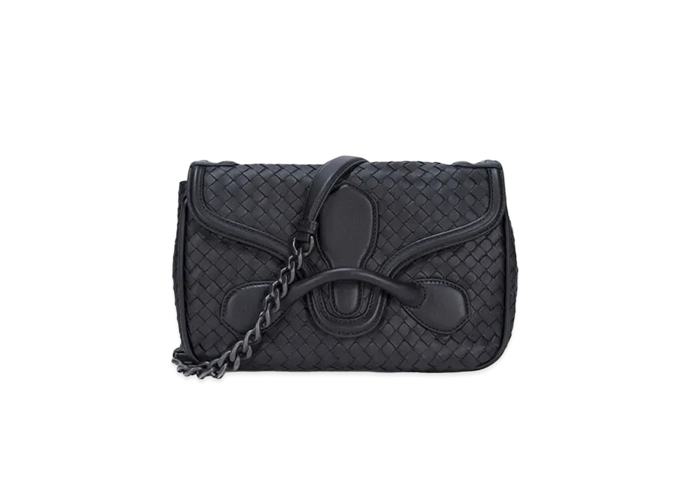 Bottega Veneta Lambskin Shoulder Bag "Black"