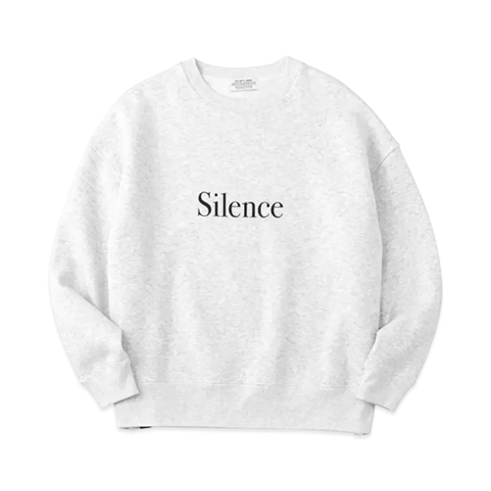 POET MEETS DUBWISE Silence Oversized Sweat "Grey"