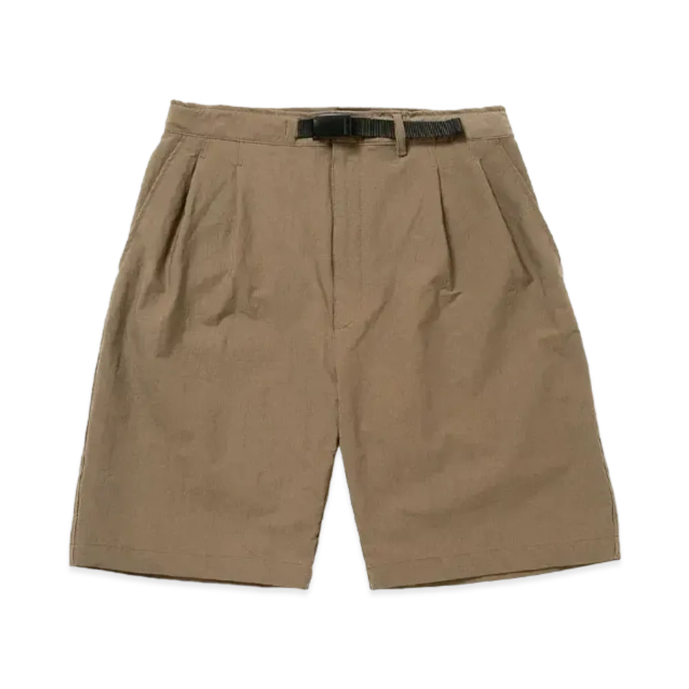 FIRST DOWN CHINO TUCK SHORTS N/P TWILL STRETCH "Light Khaki"