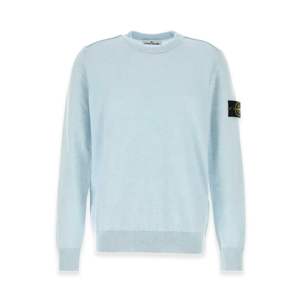 Stone Island Light Blue Wool Sweater "Light Blue"