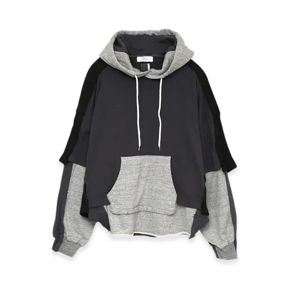FACETASM Layered Hoodie "Charcoal"