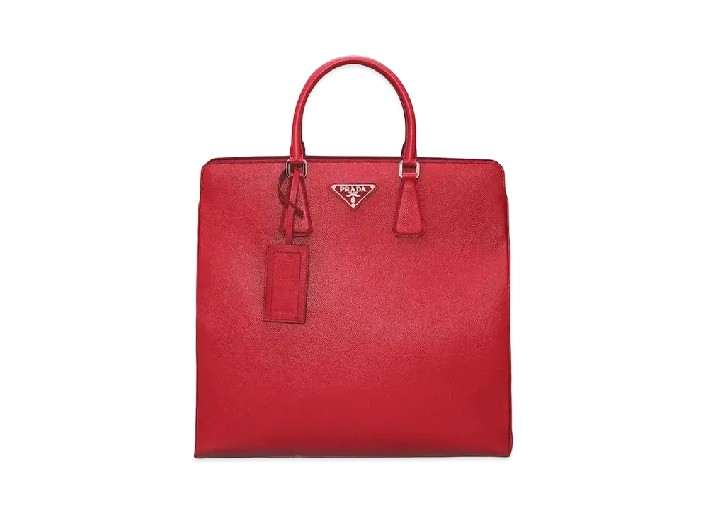 PRADA Saffiano Leather Prada Galleria Bag "Red"