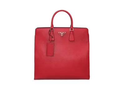 PRADA Saffiano Leather Prada Galleria Bag "Red"