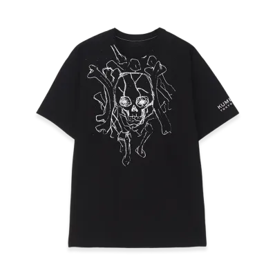 WILDSIDE x KUME 90th Skull Heavy Weight T-shirt "Black"