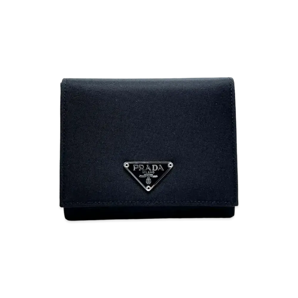 PRADA Nylon Tssuto Mini Wallet "Black"