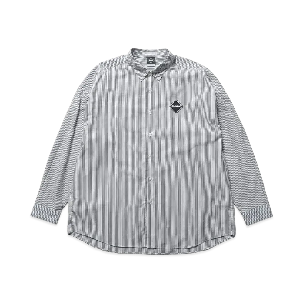 F.C.Real Bristol Big Logo L/S Baggy Shirt "Black Stripe"