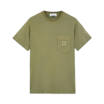 Stone Island 21942 COTTON JERSEY 'FISSATO' EFFECT_SLIM FIT "Sage Green"