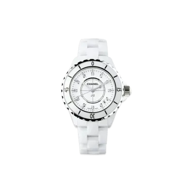 CHANEL J12 Ceramic 33mm 12P Diamonds "White"