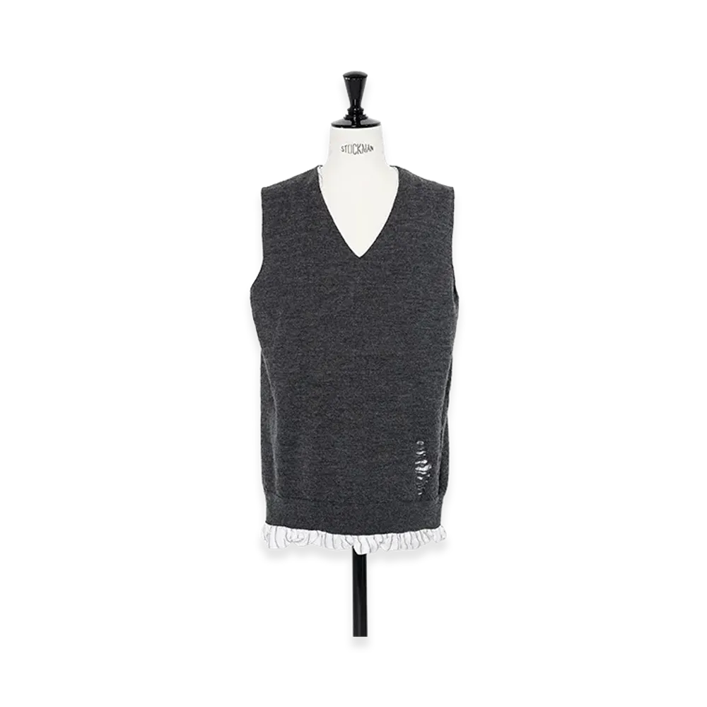 Maison Margiela Lining Layered Knit Vest "Grey"