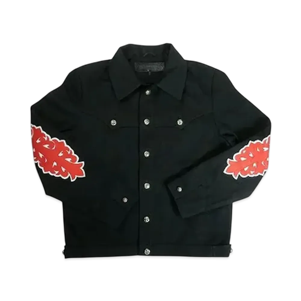 Chrome Hearts Classic Jean Denim Jacket "Black/Red"