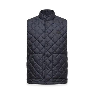 MONCLER Lycope Diamond-Quilted Down Gilet "Blue"