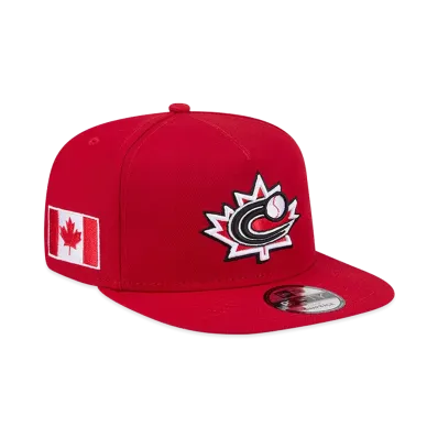 NEW ERA Canada Baseball 2026WBC World Baseball Classic 9Fifty A-Frame Snapback Hat "Red"