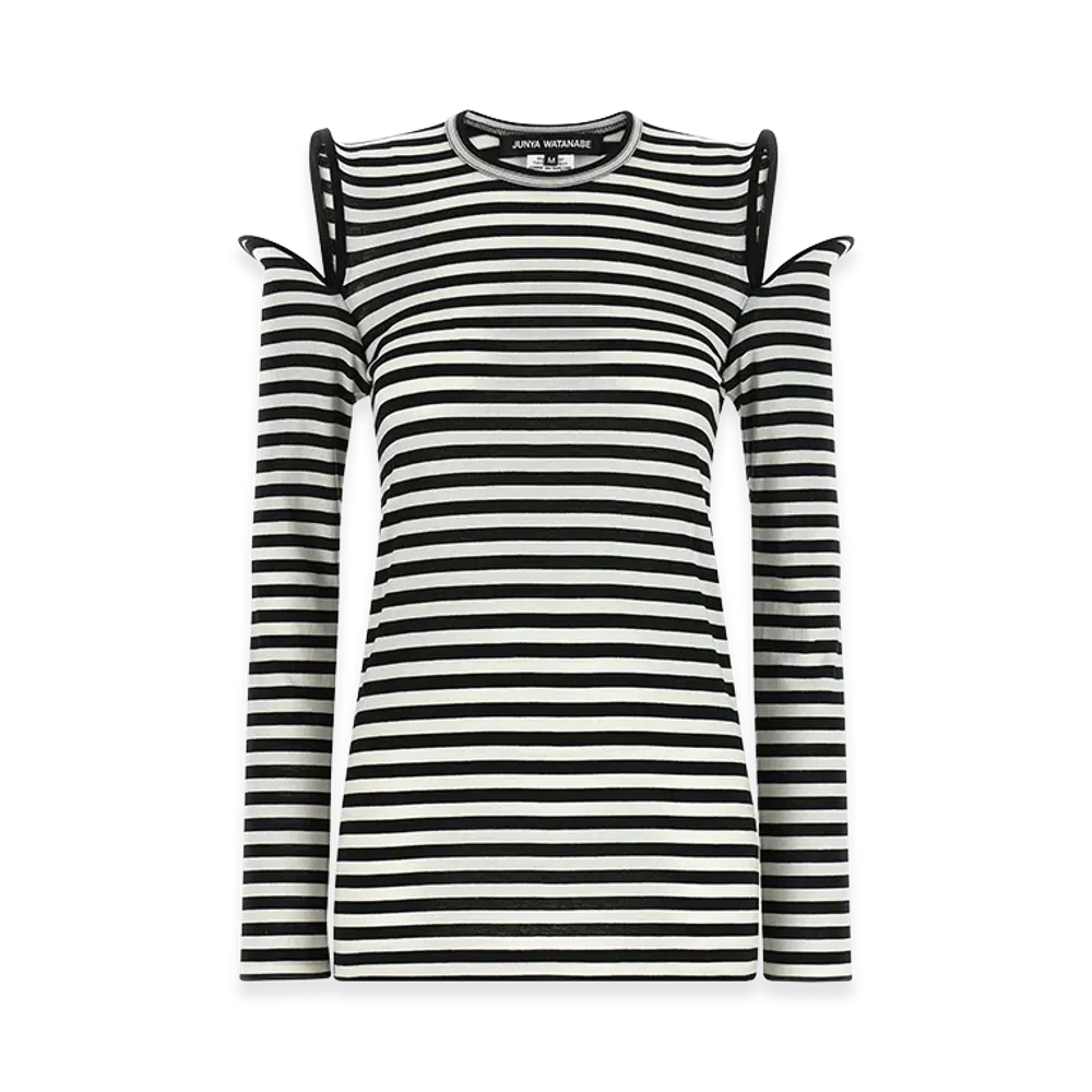JUNYA WATANABE Women's Sculptural Shoulder T-Shirt "Black"